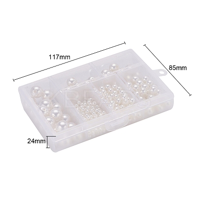 497Pcs 5 Style Imitation Pearl Acrylic Beads OACR-YW0001-08-1