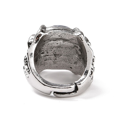 Dragon Eye Glass Wide Band Rings for Men LS-RJEW-E017-01AS-03-1