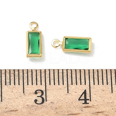 Brass Glass Charms KK-Z136-13G-01-1