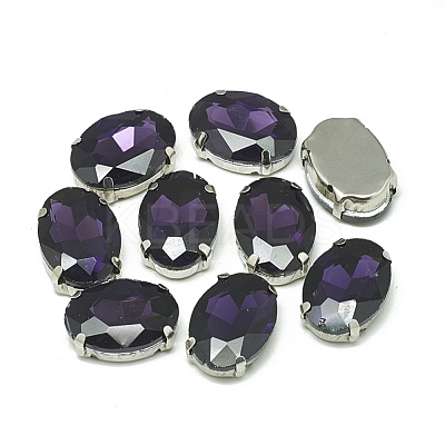 Sew on Rhinestone RGLA-T091-10x14mm-16P-1