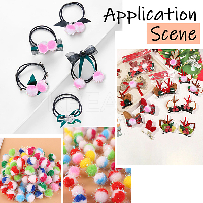 100Pcs Polyester Pom Pom Ball DIY-SC0031-43A-1