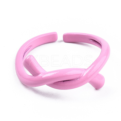 Spray Painted Brass Cuff Rings RJEW-S045-113-NR-1