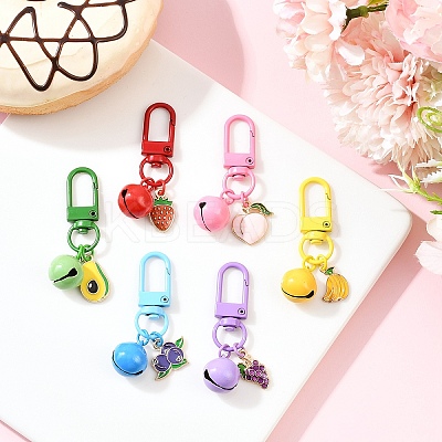 6Pcs Alloy Enamel Pendant Decorations HJEW-YW00171-1