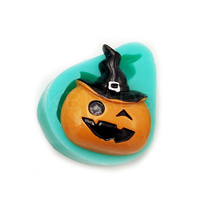 DIY Pumpkin Jack-O'-Lantern Food Grade Silicone Molds DIY-G057-B05-1