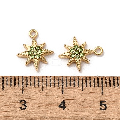 304 Stainless Steel Rhinestone Charms STAS-L022-304G-03-1