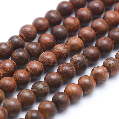 Natural Wood Beads Strands WOOD-P011-06-6mm-1