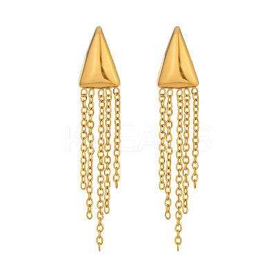 304 Stainless Steel Tassel Stud Earrings for Women YQ6135-1