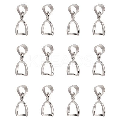 Grade AA Brass Ice Pick Pinch Bails for Pendant Making KK-M008-a-08P-NR-1