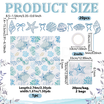 Paper Bowknot Shell Starfish Flag Hanging Banners AJEW-NB0008-39-1
