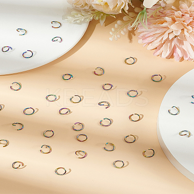 40Pcs 304 Stainless Steel Open Jump Rings STAS-LP0001-41C-05-1