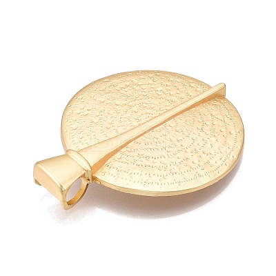Plating Hammered Alloy Big Pendants PALLOY-T090-10G-1