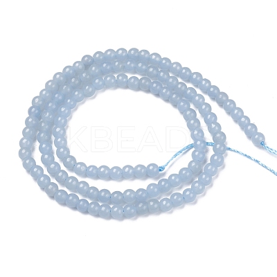 Natural Angelite Beads Strands G-G840-03-4mm-1