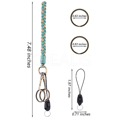 Boho Macrame Wristlet Keychain Keying KEYC-SW00004-04-1