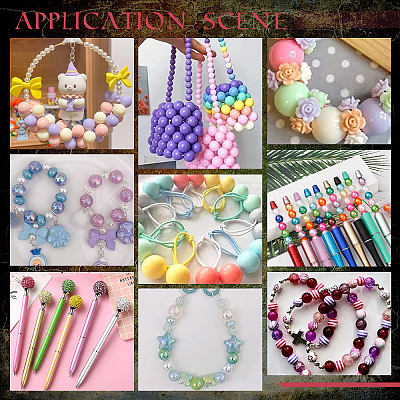 1 Set Opaque Acrylic Beads Set MACR-PH0001-51B-1