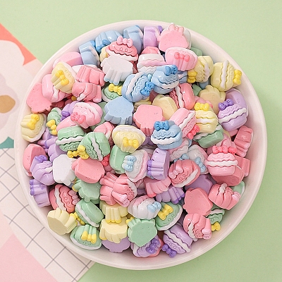 Opaque Resin Decoden Cabochons RESI-B017-02F-1