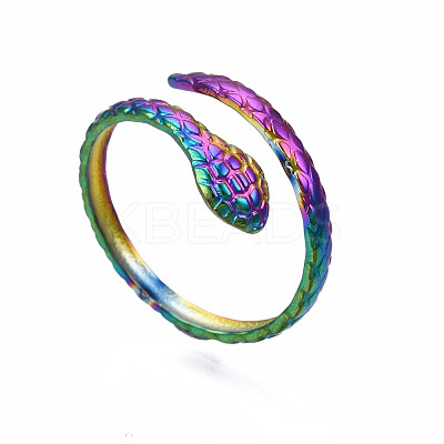 Snake Wrap Cuff Rings RJEW-N038-032-1
