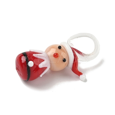 Christmas Handmade Lampwork Pendants LAMP-L081-01A-1