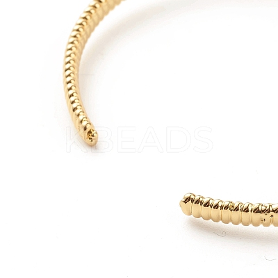 Green Cubic Zirconia Double Leopard Open Cuff Bangle BJEW-B054-20G-1
