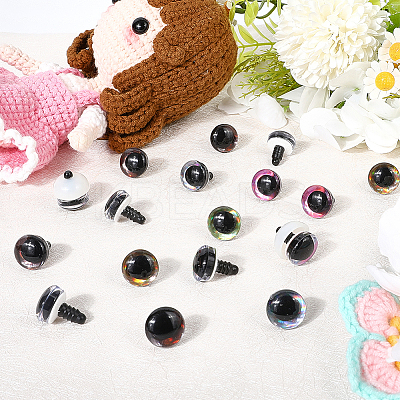36 Sets 6 Colors ABS Plastic Safety Craft Eye DIY-GF0010-66A-1
