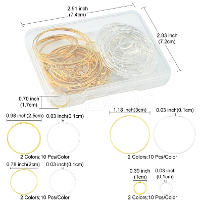 80Pcs 8 Style Brass Linking Rings KK-FS0001-15-1