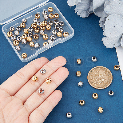 60Pcs 4 Style 201 & 304 Stainless Steel Beads STAS-UN0051-14-1