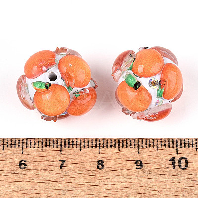 Fruit Round Resin Beads RESI-T059-03G-1