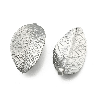 Tarnish Resistant 304 Stainless Steel Leaf Pendants LS-STAS-S040-06P-1