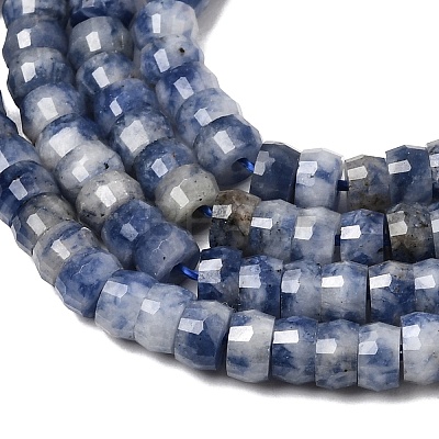 Natural Blue Spot Jasper Heishi Beads Strands G-A299-A14-01-1