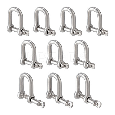 304 Stainless Steel D-Ring Anchor Shackle Clasps STAS-WH0033-56A-1