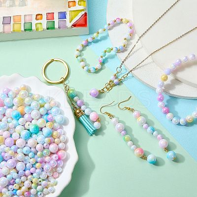 100G Opaque Acrylic Beads OACR-SZ0001-64-1