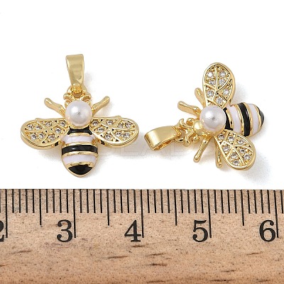 Brass Micro Pave Cubic Zirconia Pendants KK-F924-02G-02-1