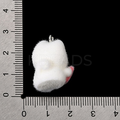 Flocking Opaque Resin Pendants RESI-G123-01F-1
