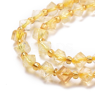 Heated Natural Citrine Beads Strands G-P463-11-1