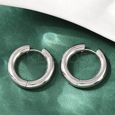 202 Stainless Steel Polishing Hoop Earrings EJEW-M106-02P-06-1