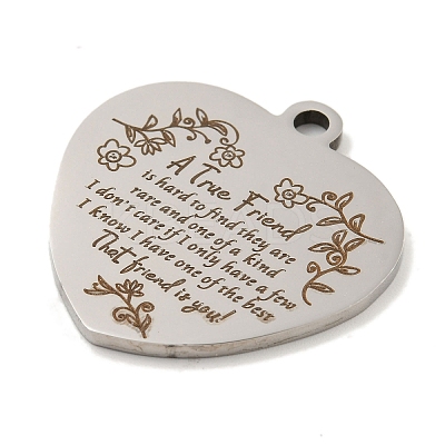 Non-Tarnish 201 Stainless Steel Pendants STAS-L079-25P-05-1