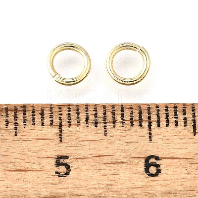 Brass Open Jump Rings KK-V007-004G-08-1