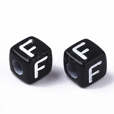 Opaque Acrylic Beads X-SACR-N002-01F-1