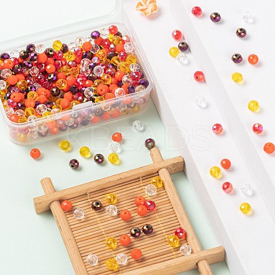 500Pcs 5Colors Electroplate Glass Beads EGLA-LS0001-01B-1