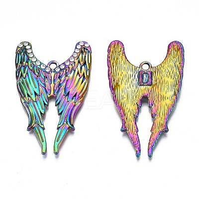 Rack Plating Rainbow Color Alloy Big Pendants X-PALLOY-N163-131A-1