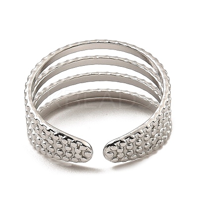 Non-Tarnish 304 Stainless Steel Open Cuff Rings RJEW-Z018-15P-1