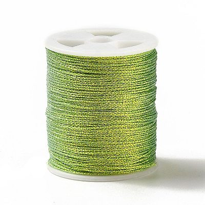 8 Rolls Polyester Metallic Threads OCOR-E026-04-1