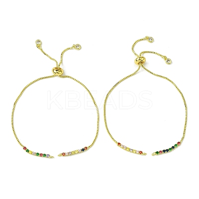 Brass with Cubic Zirconia Bracelets Makings FIND-Z035-21G-1