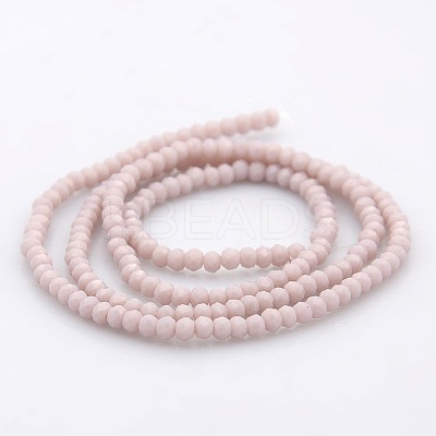 Imitation Jade Glass Faceted Rondelle Beads Strands GLAA-A024A-05-1