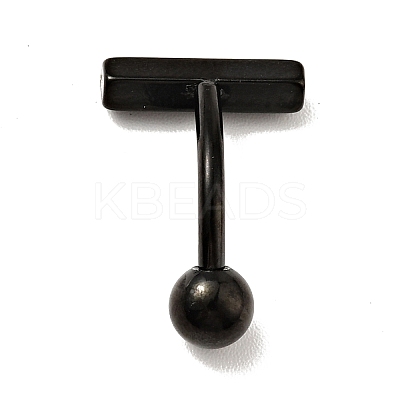 304 Stainless Steel T-Shaped Curved Barbell LS-AJEW-G041-04EB-1
