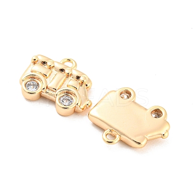 Brass Micro Pave Cubic Zirconia Pendants KK-E090-17G-1