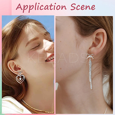 20Pcs Brass Stud Earring Findings KK-SC0008-01S-1