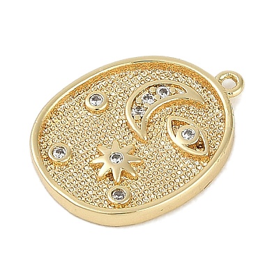 Brass Micro Pave Cubic Zirconia Pendants KK-I719-41G-1