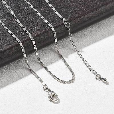 Brass Link Chain Necklaces for Women NJEW-D302-30P-1