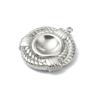 304 Stainless Steel Pendant Cabochon Settings STAS-L022-339P-04-1