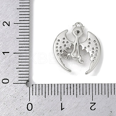 Brass Micro Pave Clear Cubic Zirconia Pendants X-KK-L238-04P-1
